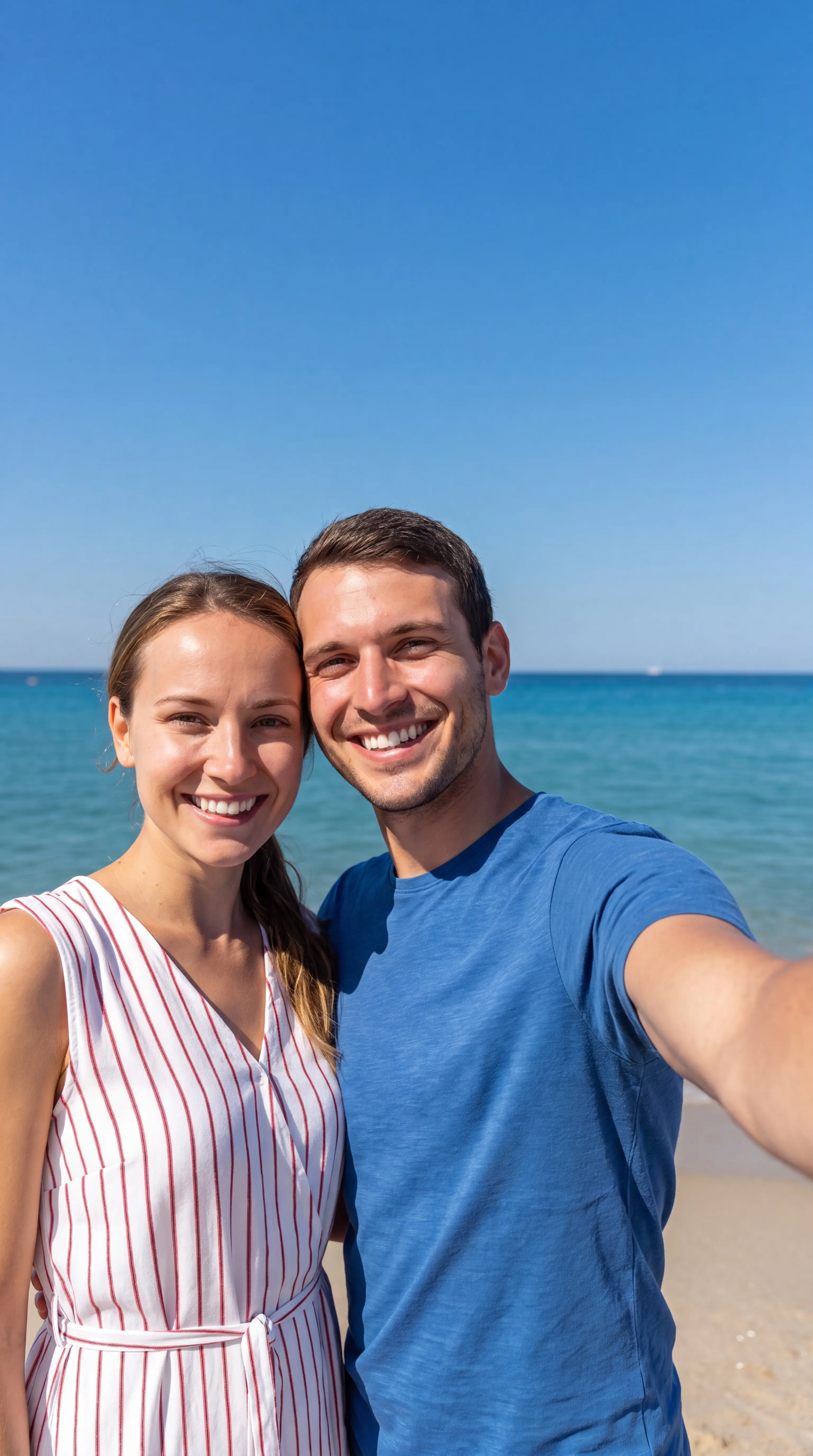 Cheerful Young Couple Disarida Gulusme